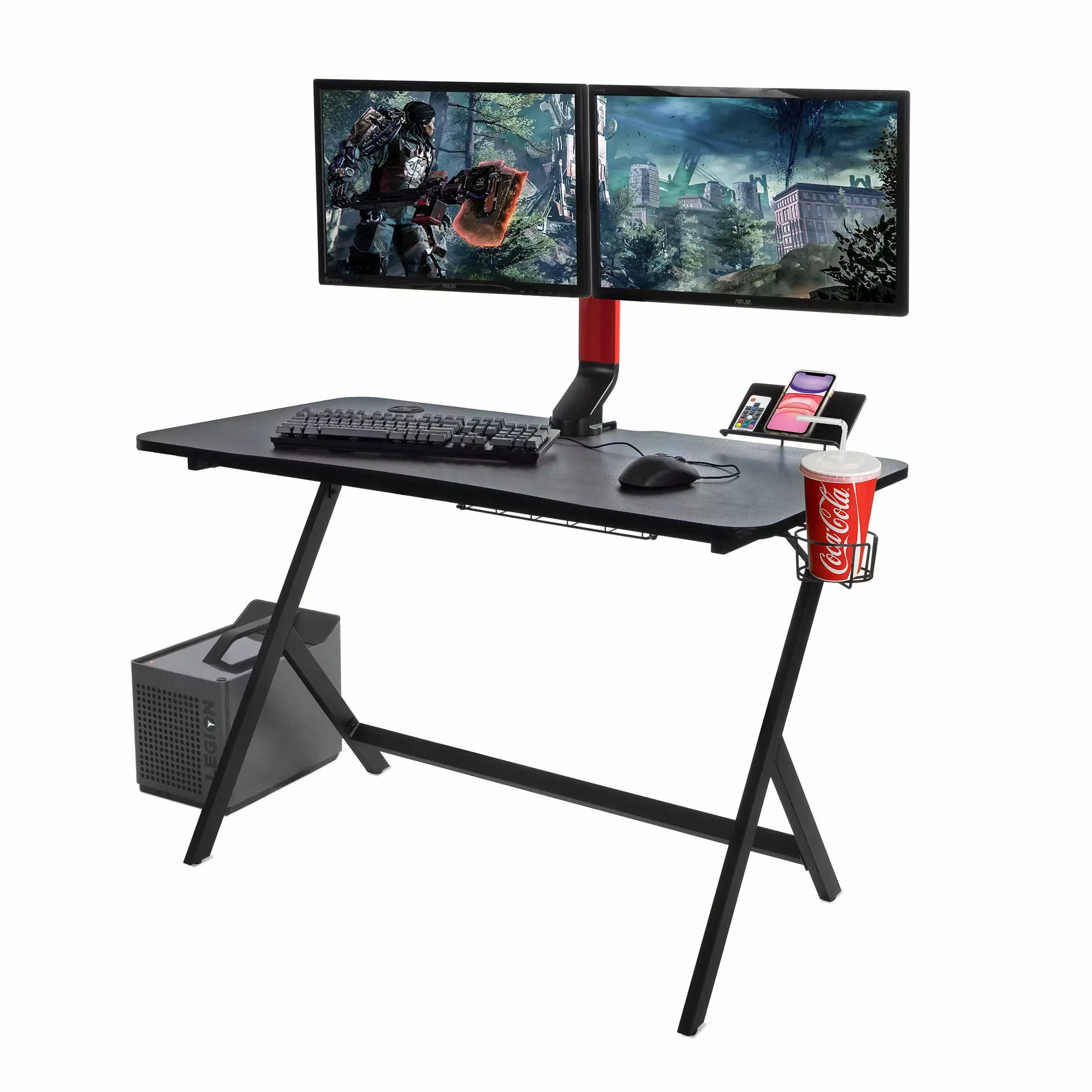 Atlantic Gaming Fire Storm Desk Black Sturdy Computer Workstation unknown