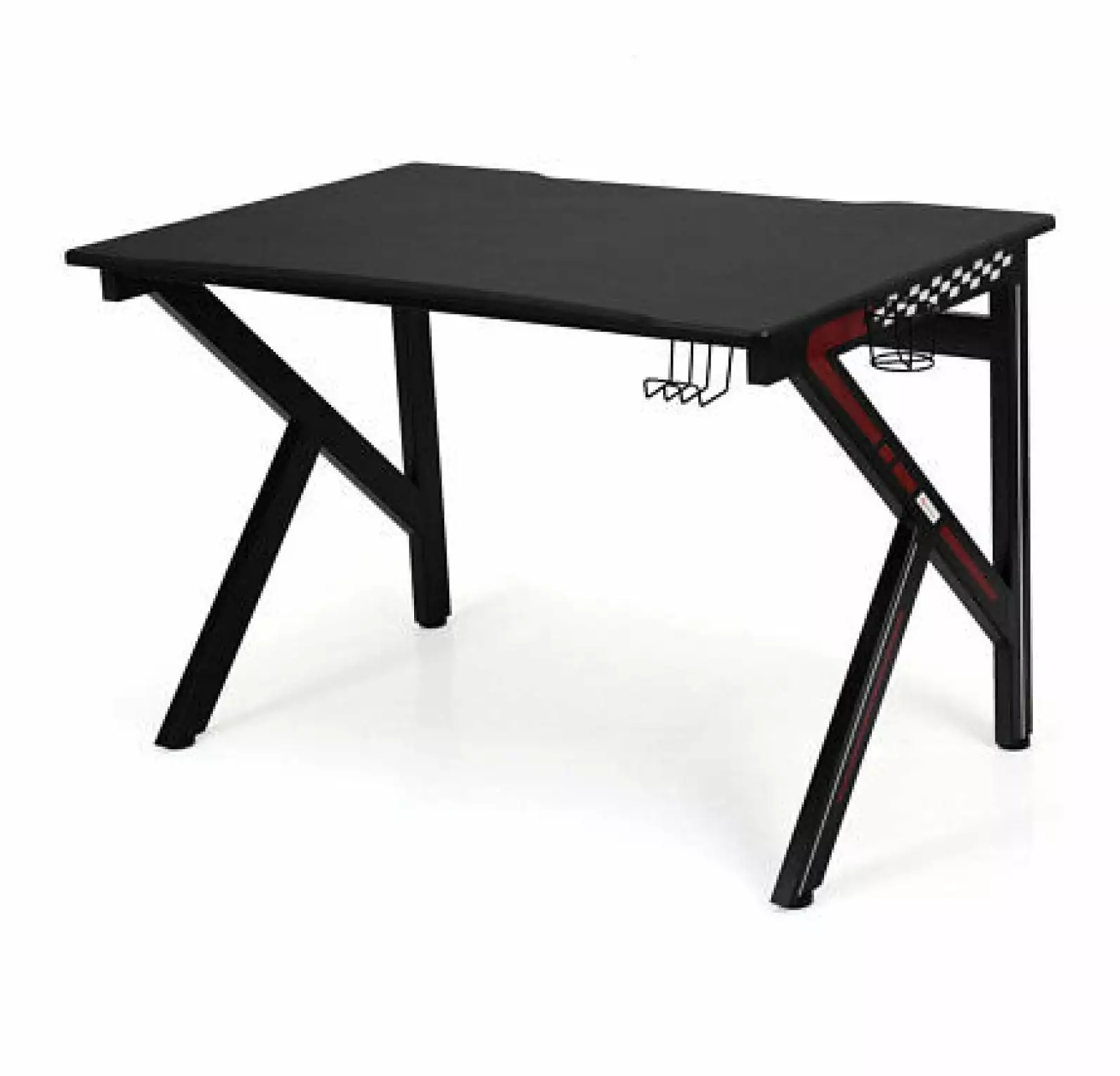 WANCQ K-Shaped Sturdy Gaming Desk Computer Table Functional Workstation Home and Office