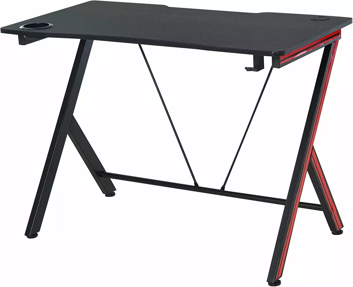 41 Inch Gaming Computer Desk Home Office Gamer Table Workstation Cup Holder Headphone Hook Cable Management XUNJIE