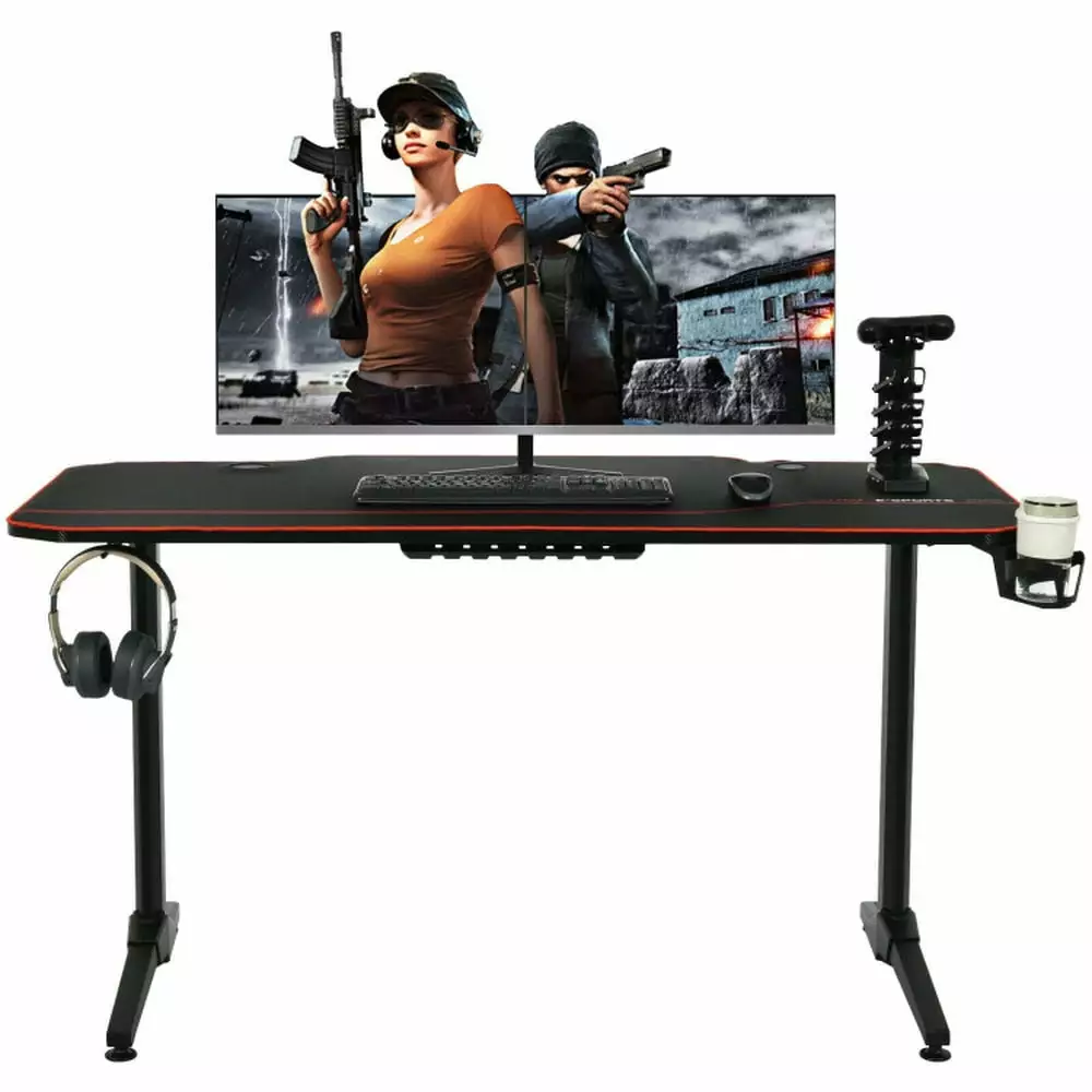 Yardi Yard 55 Inch Gaming Desk Free Carbon Fiber Mouse Pad Computer Desk Study Working Writing
