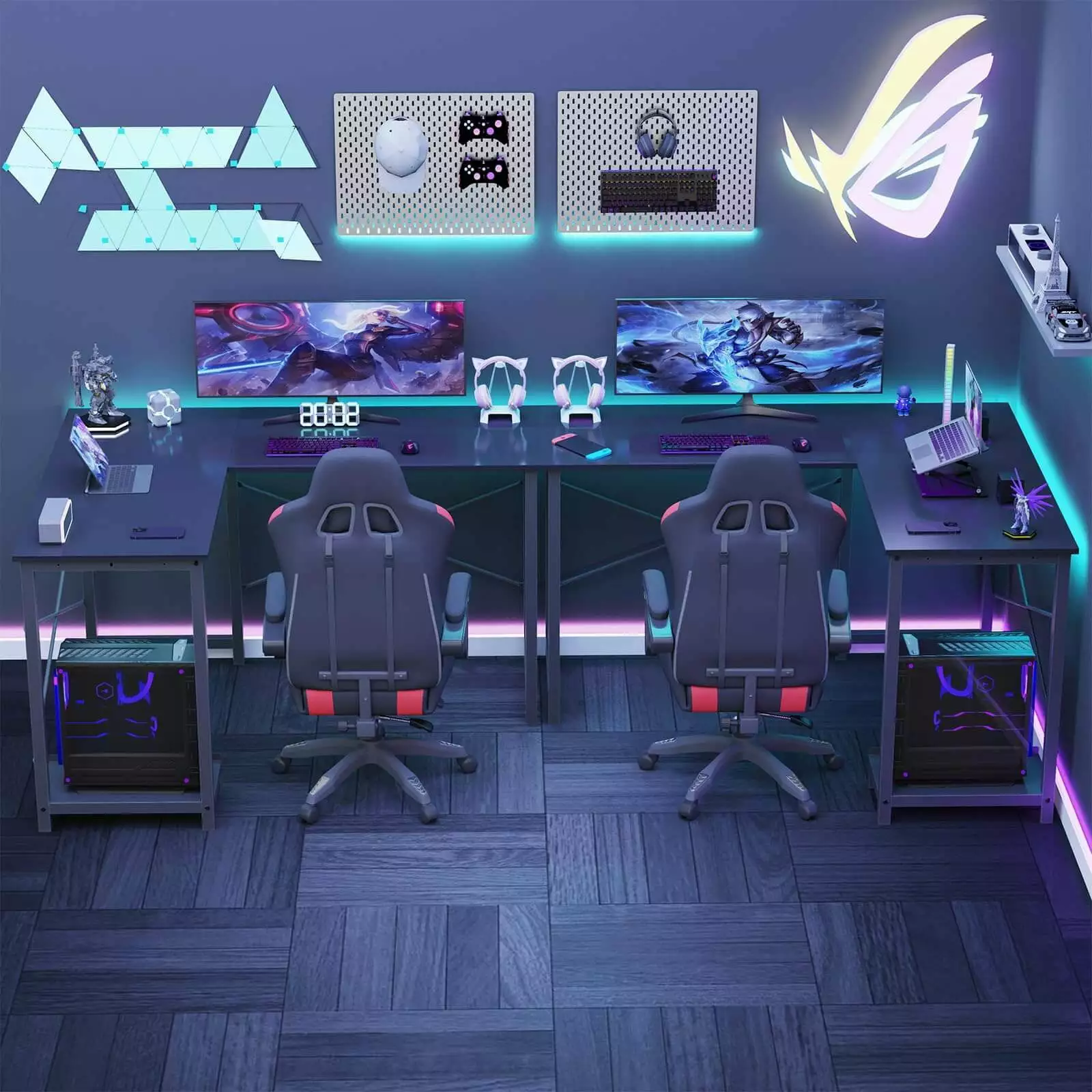 Sleek Black Gaming Desk 40.5 Inch Elevate Your Gaming Style Modern Design Yeah Depot