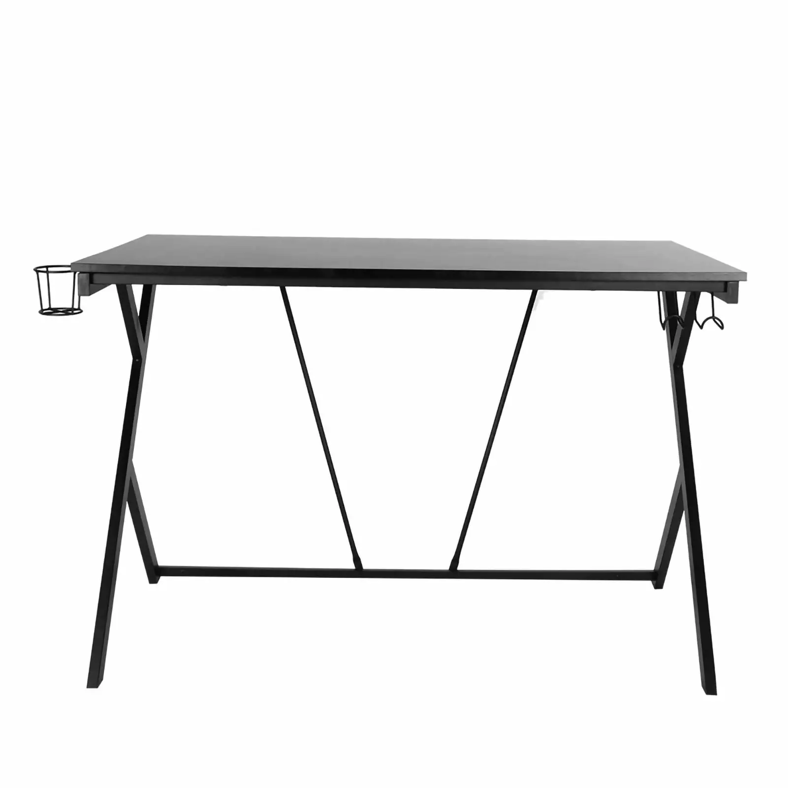 Modern Ergonomic RShape Frame Stable Gaming Table Computer Desk Home Office Working Use YWBL-WH