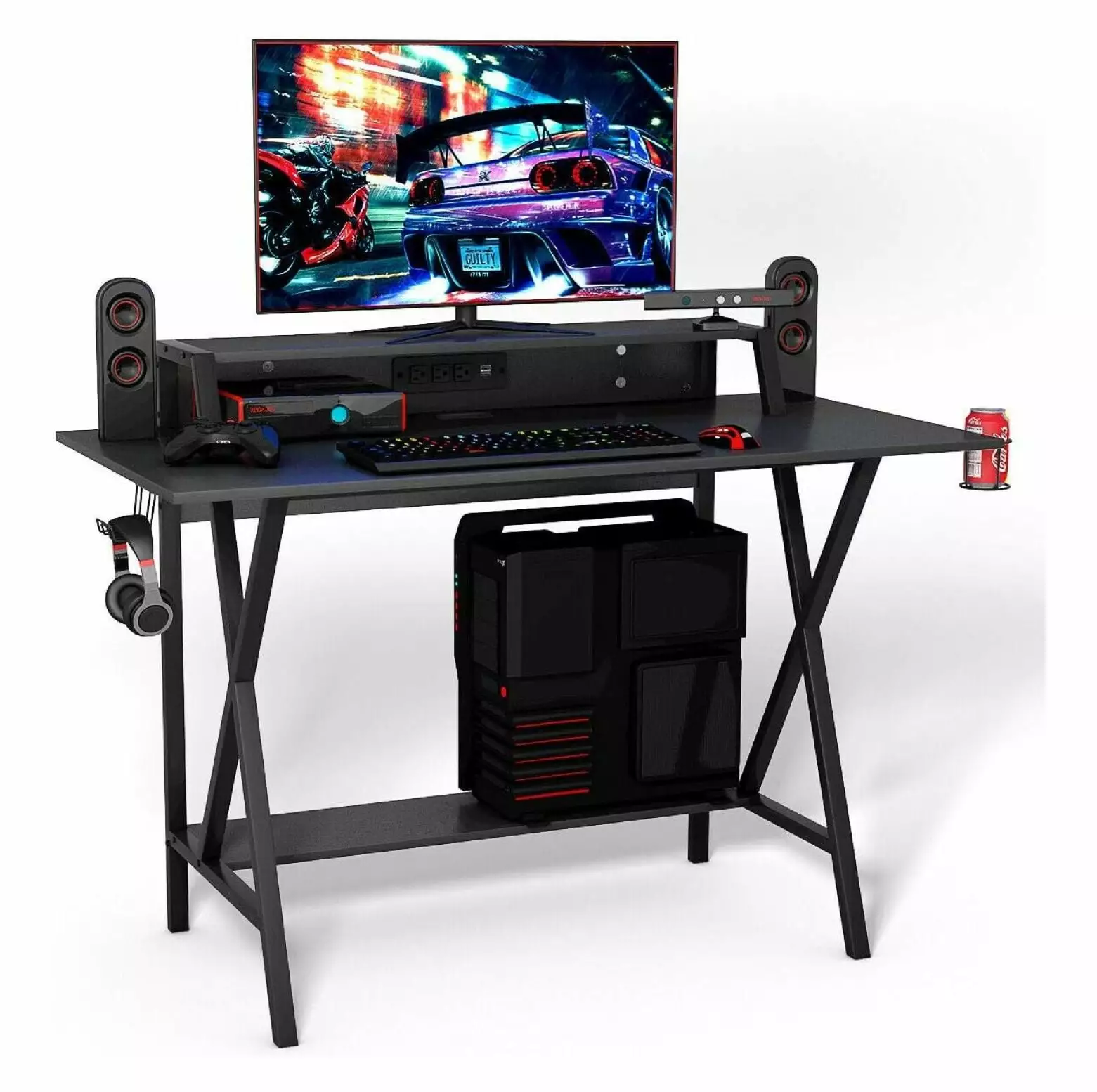 ZiaZbYinY Gaming Computer Desk Cup and Headphone Holder
