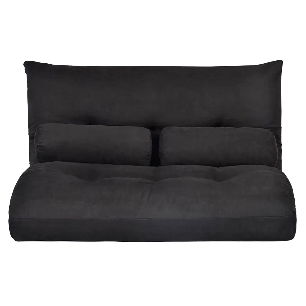 Lazy Sofa Adjustable Folding Futon Sofa Video Gaming Sofa Two Pillows - Comfortable Lounge Chair CNCJ