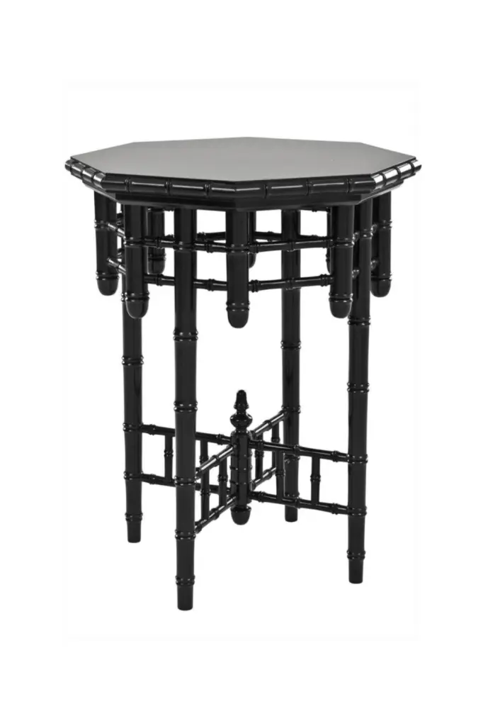 Black Side Table Eichholtz Octagonal Geometric Nightstand