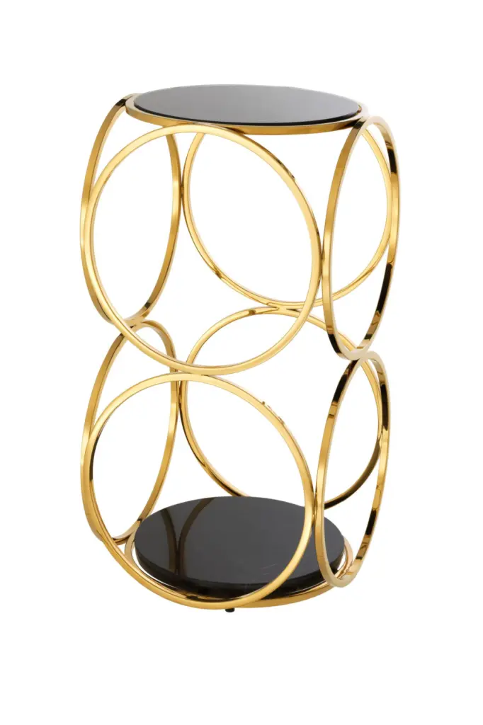 Gold Side Table Eichholtz Alister Glamorous Bedside Table