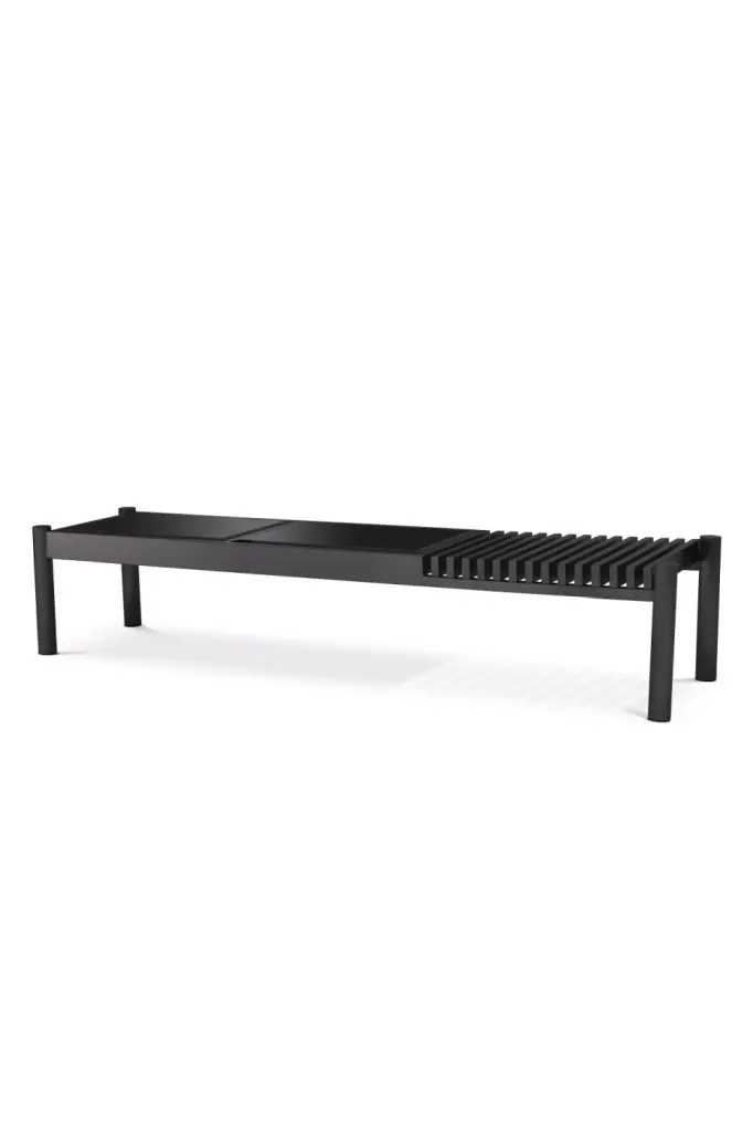 Elongated Bevelled Glass Coffee Table Eichholtz Bibi Modern Living Room Furniture