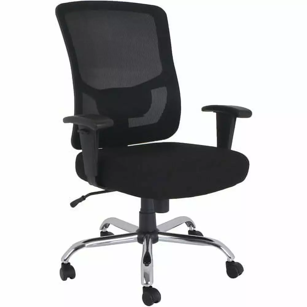 Lorell Big & Tall Mid-back Leather Guest Chair Bonded Leather Seat 29.1 Width x 31.1 Depth