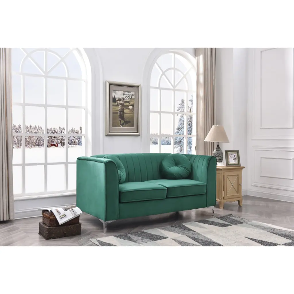 Maykoosh Handcrafted Haven Green Loveseat Elegant Home Decor