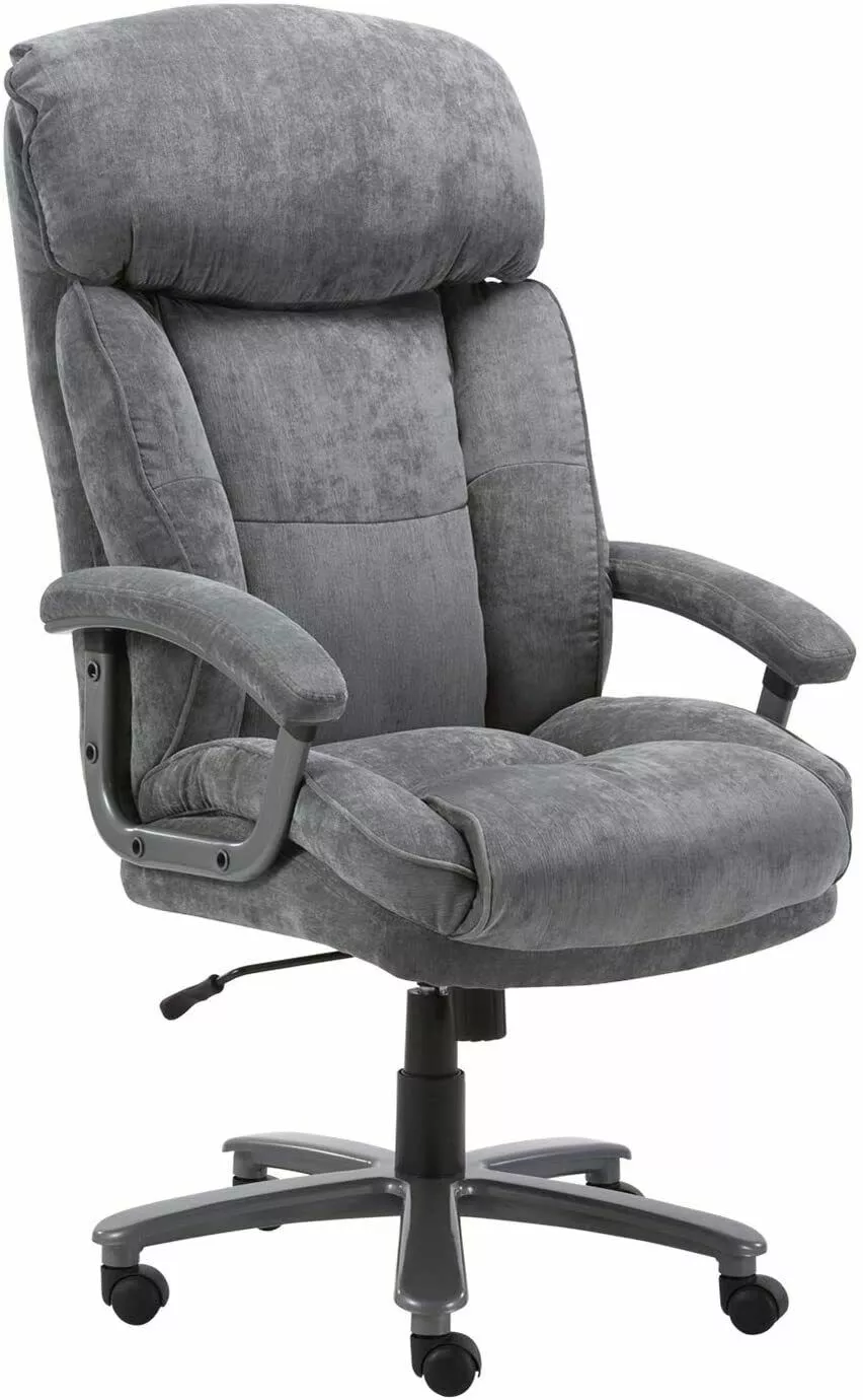 Ergonomic Tall Executive Office Chair - Upholstered Swivel - 400lbs Capacity N/A