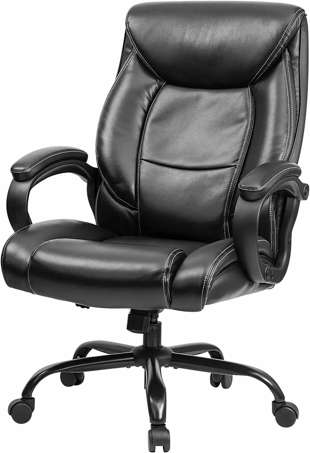 Big and Tall Heavy Duty Office Chair 400lbs High Back Executive Leather Desk Chair Computer Chair Ergonomic Support Tiltin...