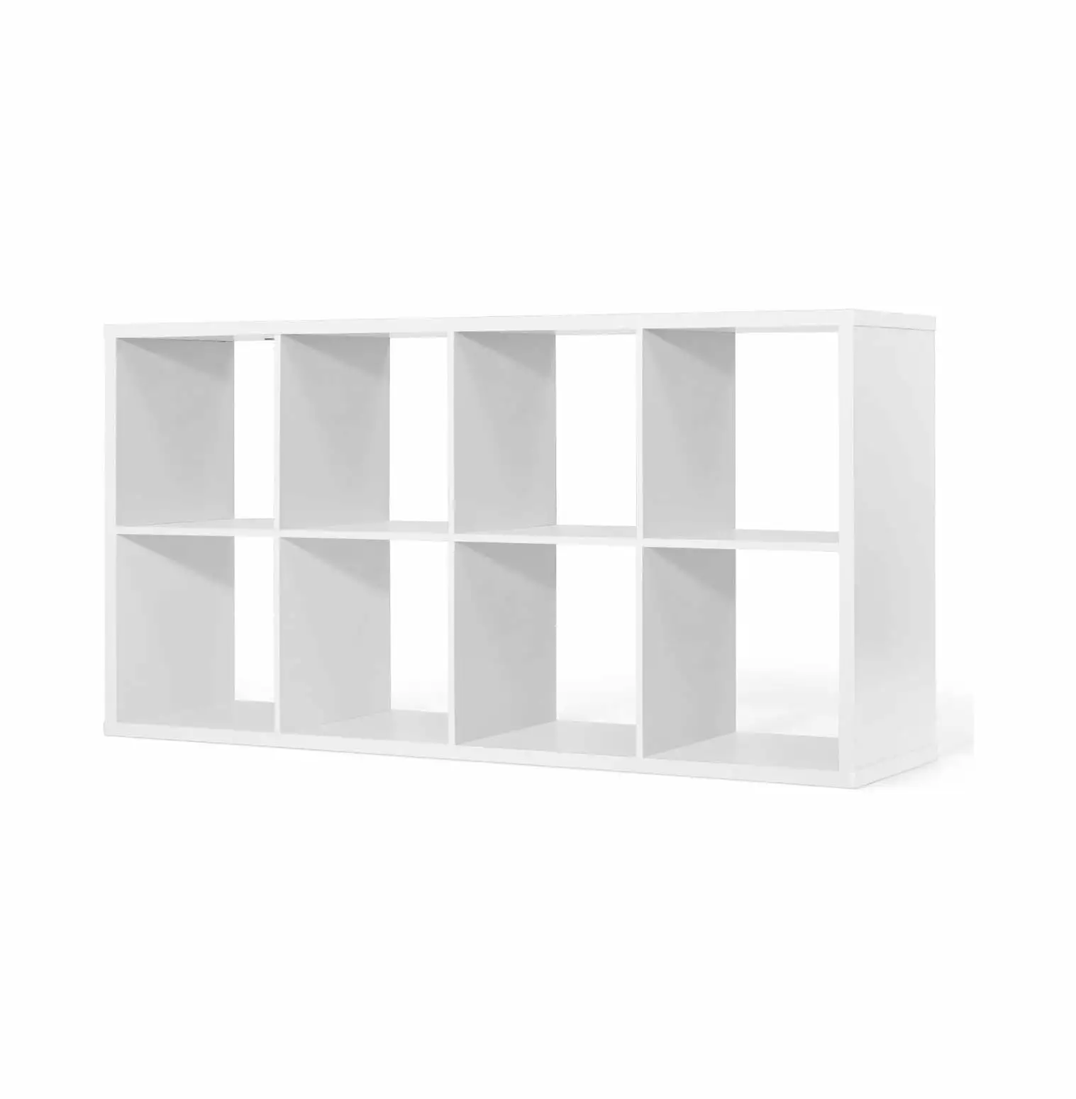 CodYinFI Sturdy 13-Inch 8-Cube Storage Organizer Shelf Thick Edges White