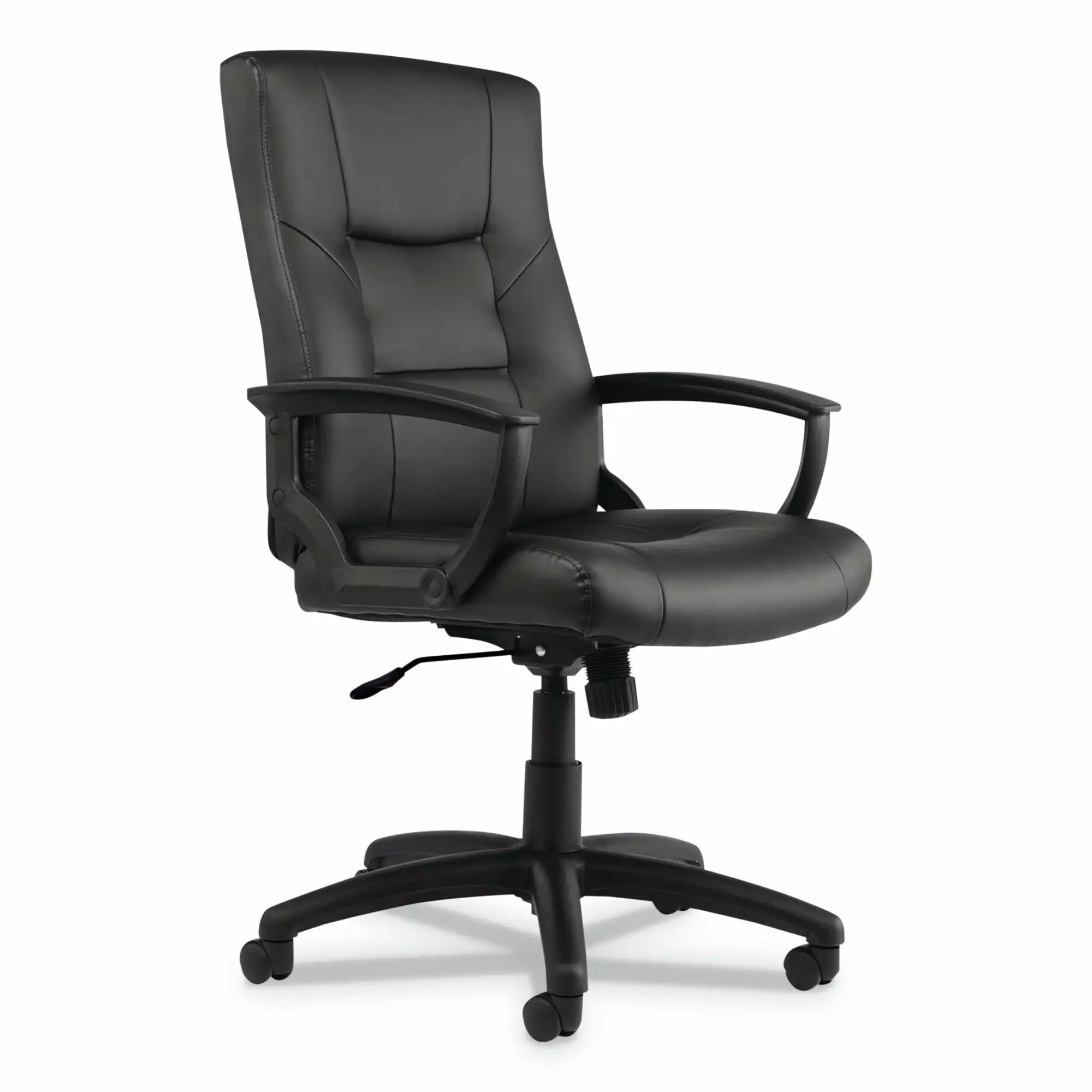 Alera YR Series Executive High-Back Swivel Chair - Bonded Leather Office Chair Supports 275 lbs