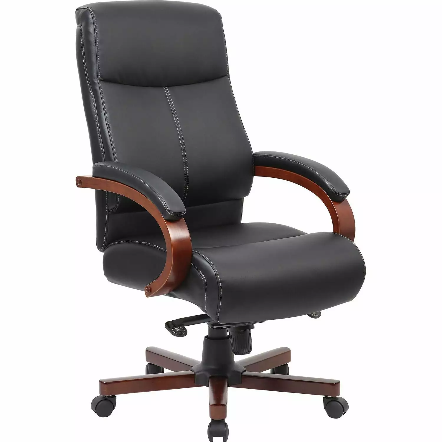 Lorell Hi Back Exec Chair 27x31x47 Black/Cherry 69531 Premium Office Chair