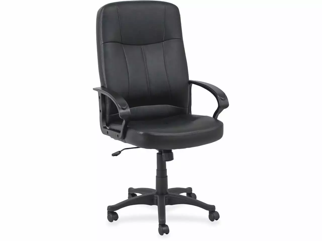 Lorell Chadwick Executive Leather High-Back Chair Black - Premium Office Seating