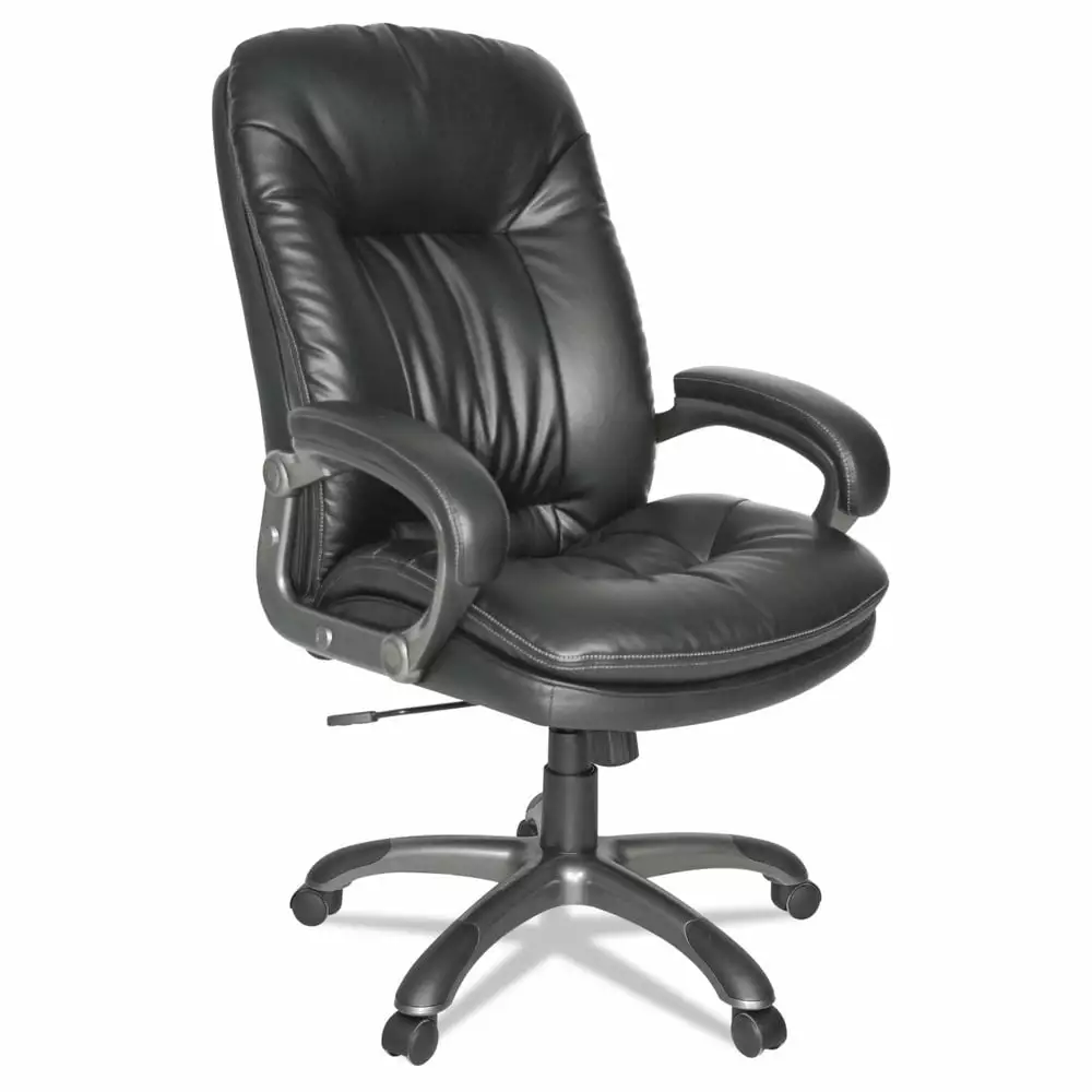 OIFGM4119 Executive Swivel Tilt Bonded Leather High-Back Chair Black 18.5-21.65 Seat Height Supports 250 lbs