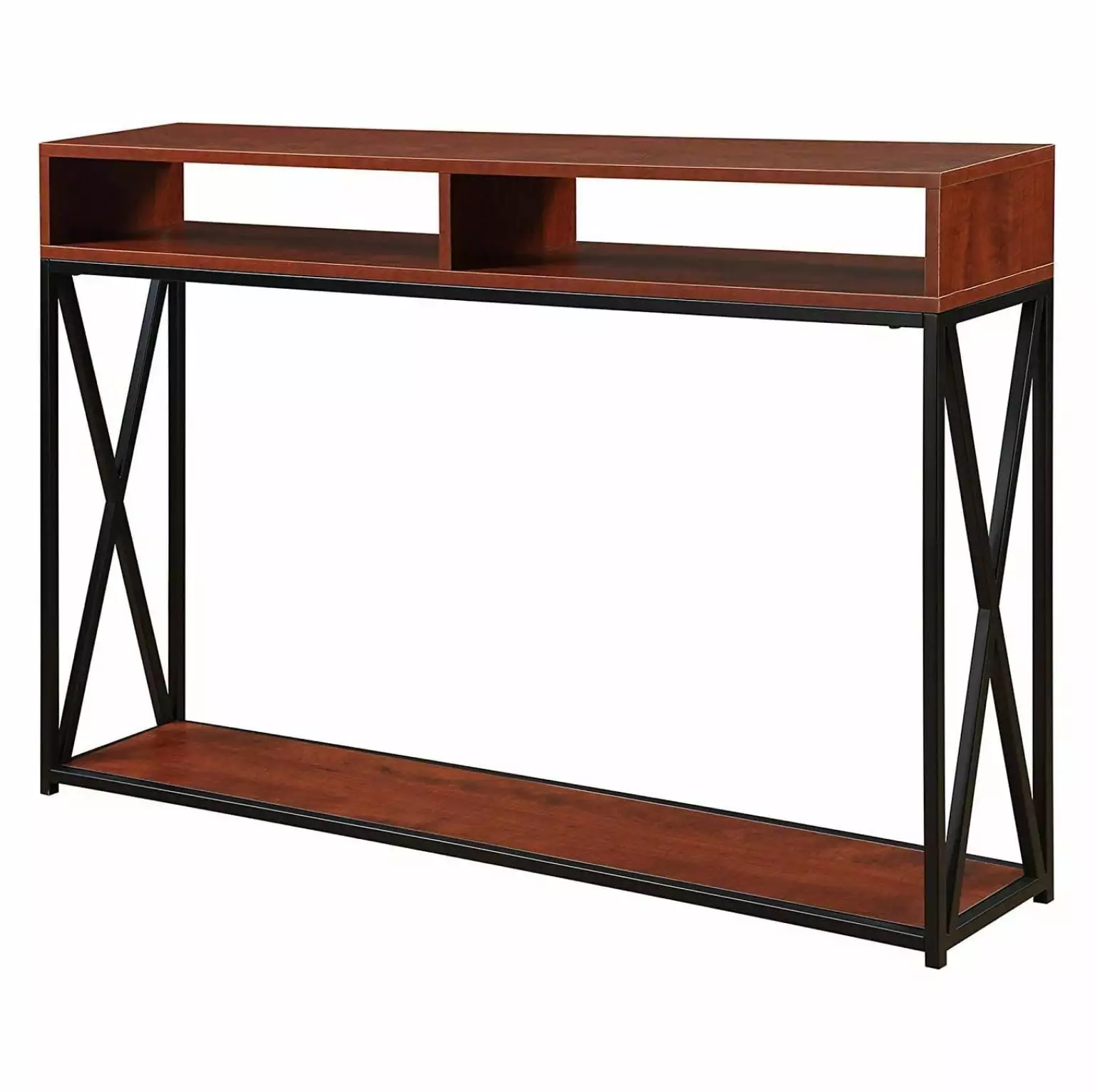 Yunwen Corner Bookshelf 5-Tier Tall Narrow Bookcase Industrial Style Office