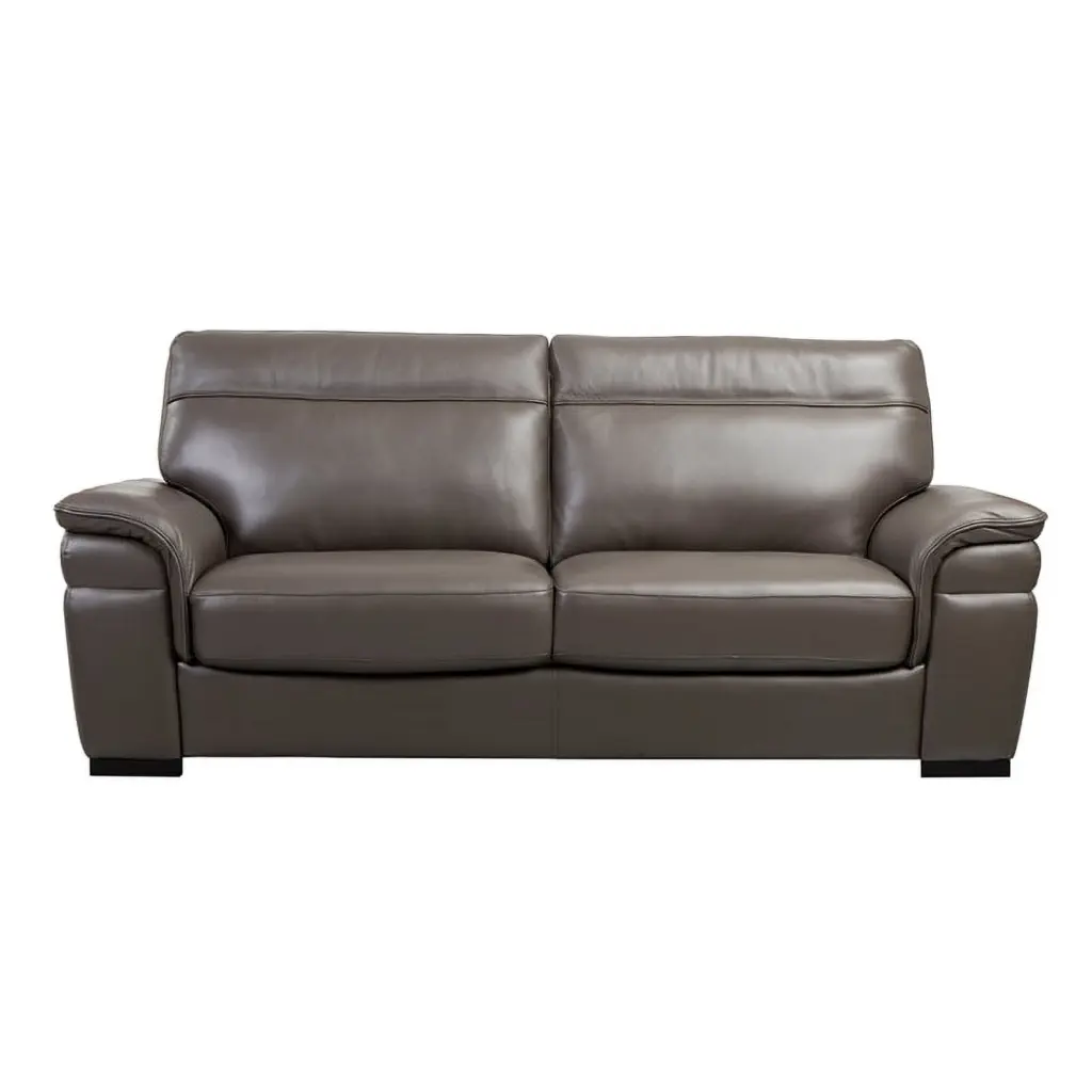 EK020 Taupe Brown Italian Leather Sofa American Eagle Furniture