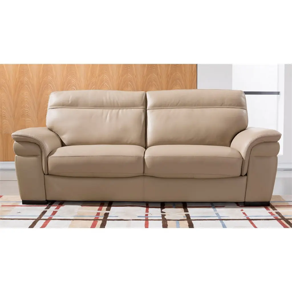 EK020 Tan Italian Leather Sofa - Elegant Living Room Seating American Eagle Furniture