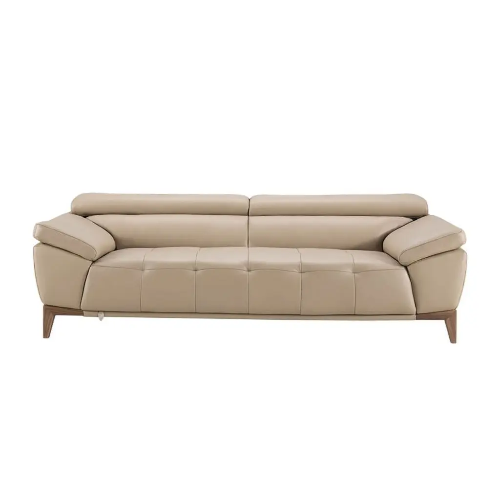 EK076 Tan Italian Leather Sofa - Modern Living Room Couch American Eagle Furniture