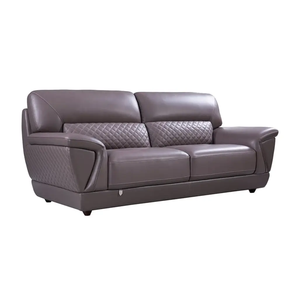 EK099 Dark Tan Italian Leather Sofa - Luxury Living Room Furniture American Eagle Furniture