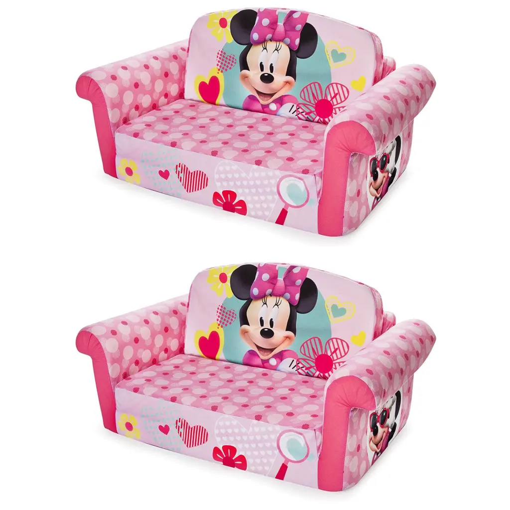 Marshmallow Furniture 2 1 Sleeper Kids Couch Minnie Mouse 2 Pack
