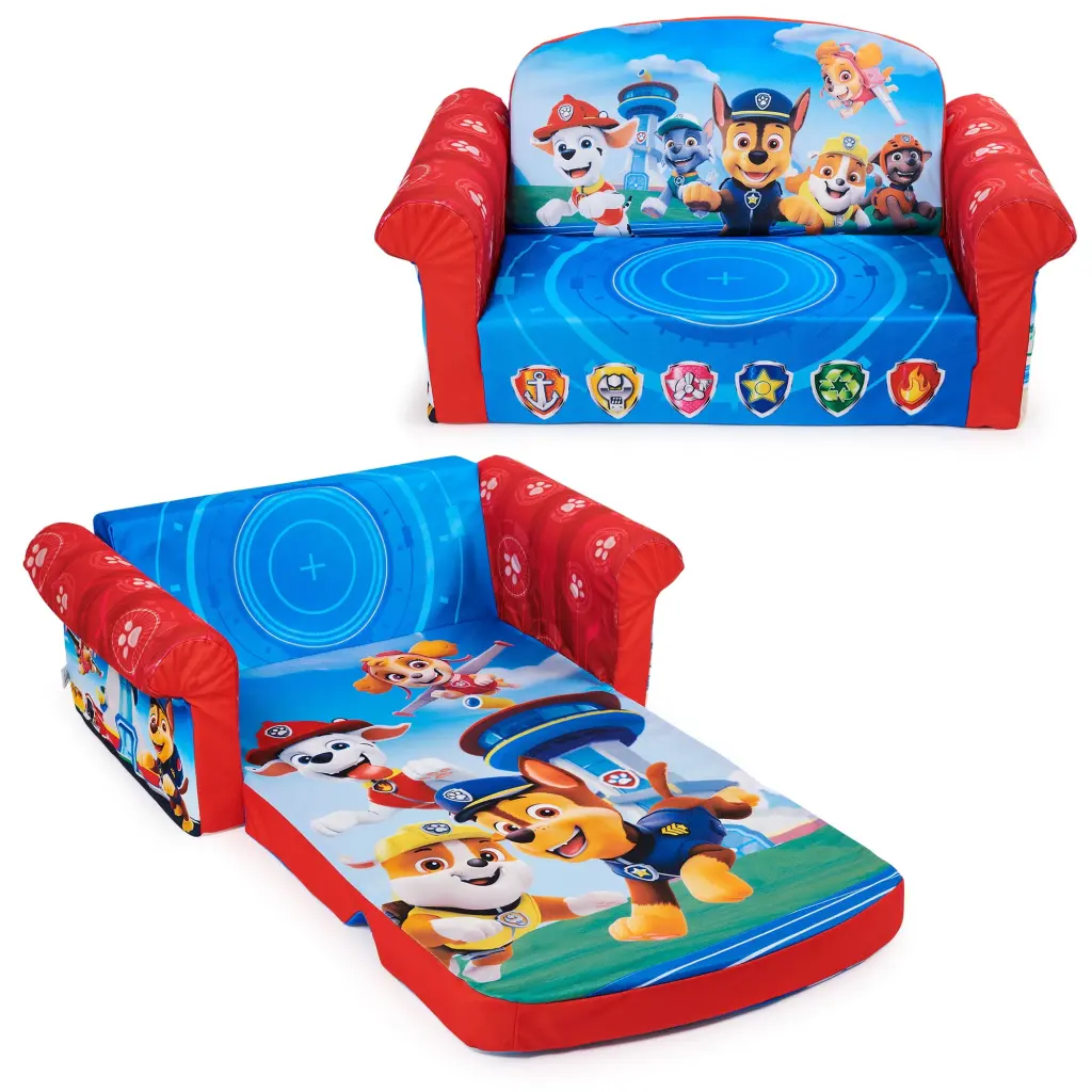 Open Box Marshmallow Furniture Kids 2--1 Flip Open Foam Sofa Bed Paw Patrol