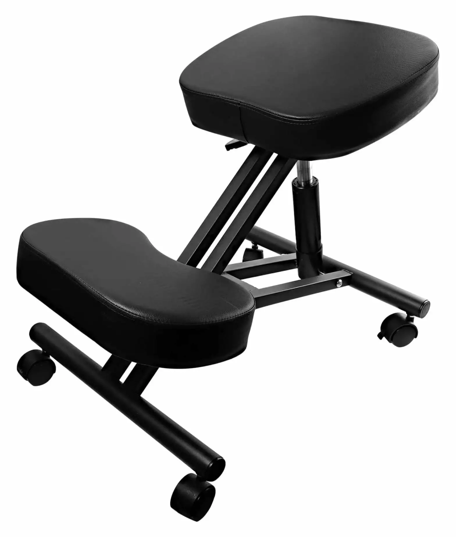 ZeloraGildan Ergonomic Kneeling Chair - Adjustable Stool Home and Office, Posture Improvement, Thick Cushions, Black