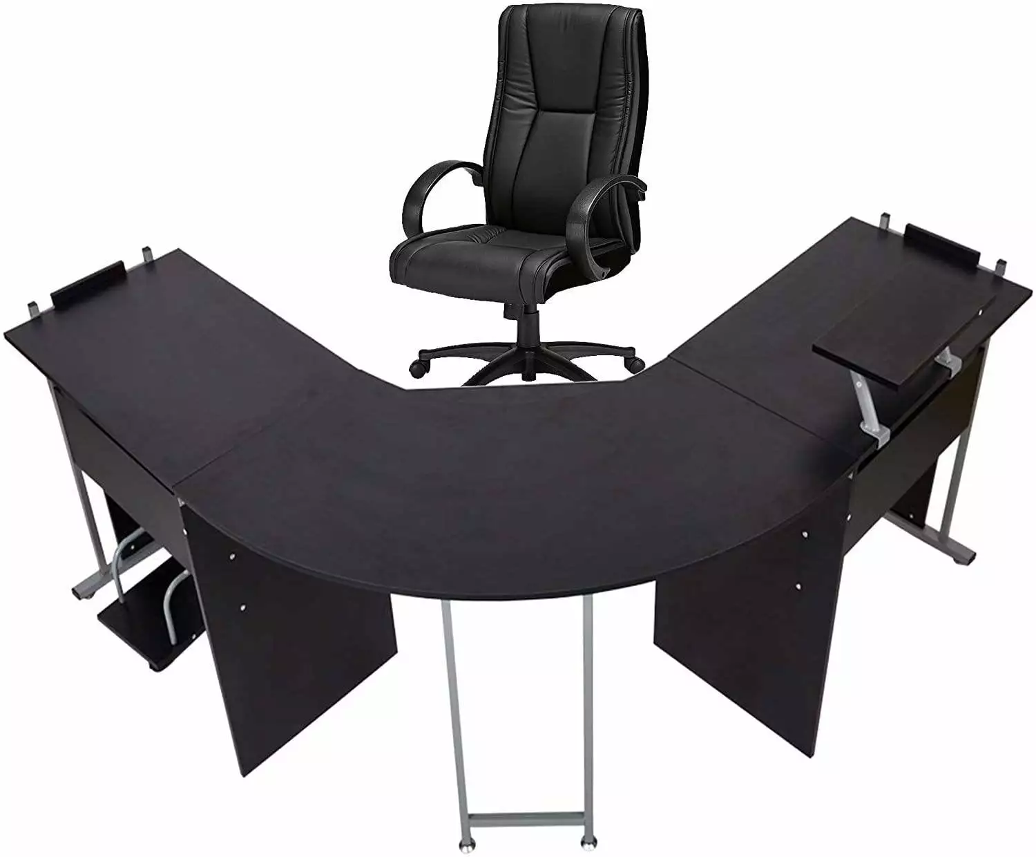 Spacious L-Shaped Gaming Desk Sturdy Support Enhanced Gaming Setup Bosonshop