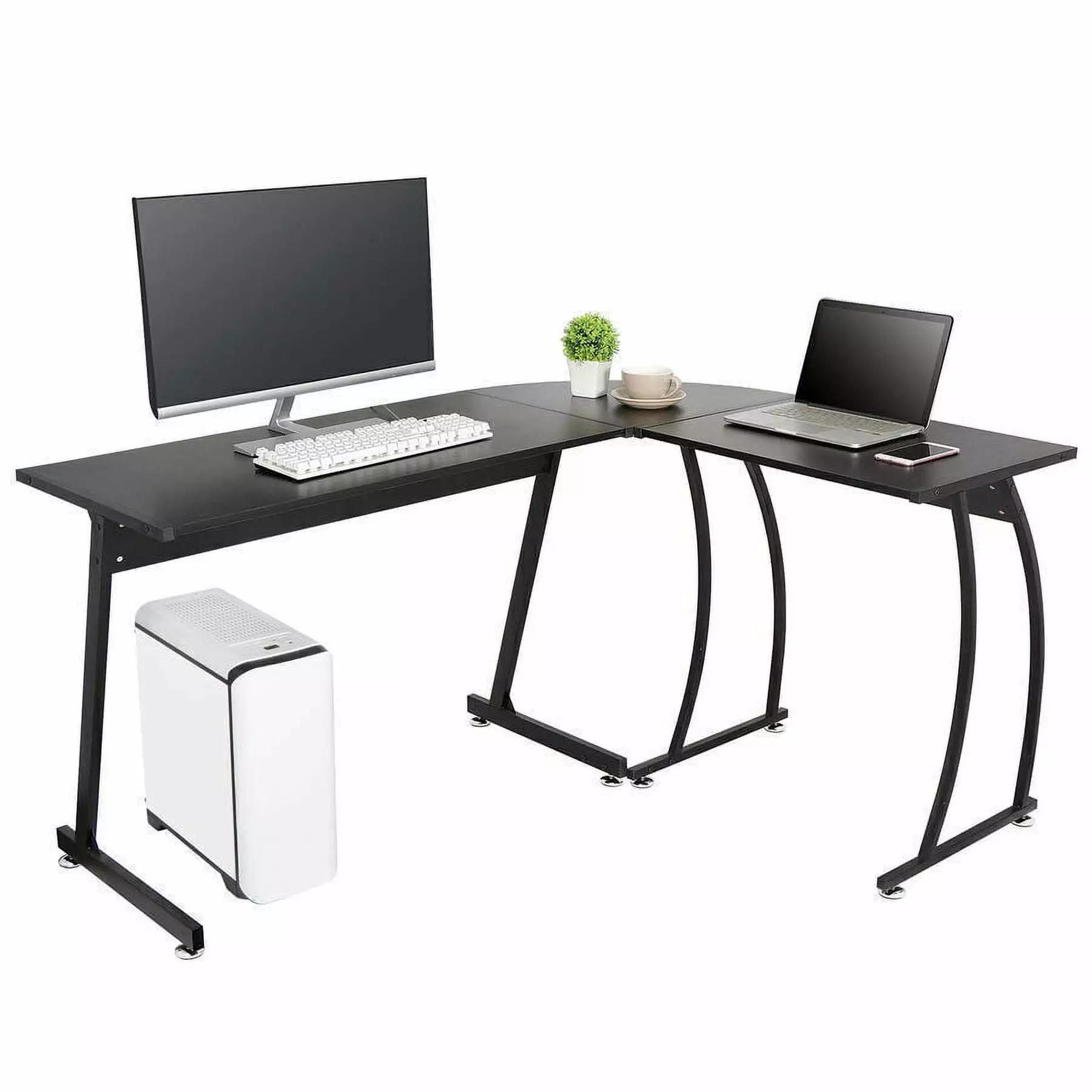 L Shaped Desk Corner Computer Gaming Laptop Table Workstation Office Desk 58 Inch Cartzy