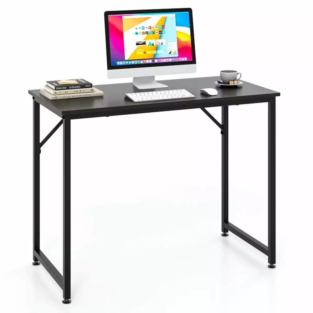 YYAo Black L Shaped Computer Desk Writing Workstation Home Office