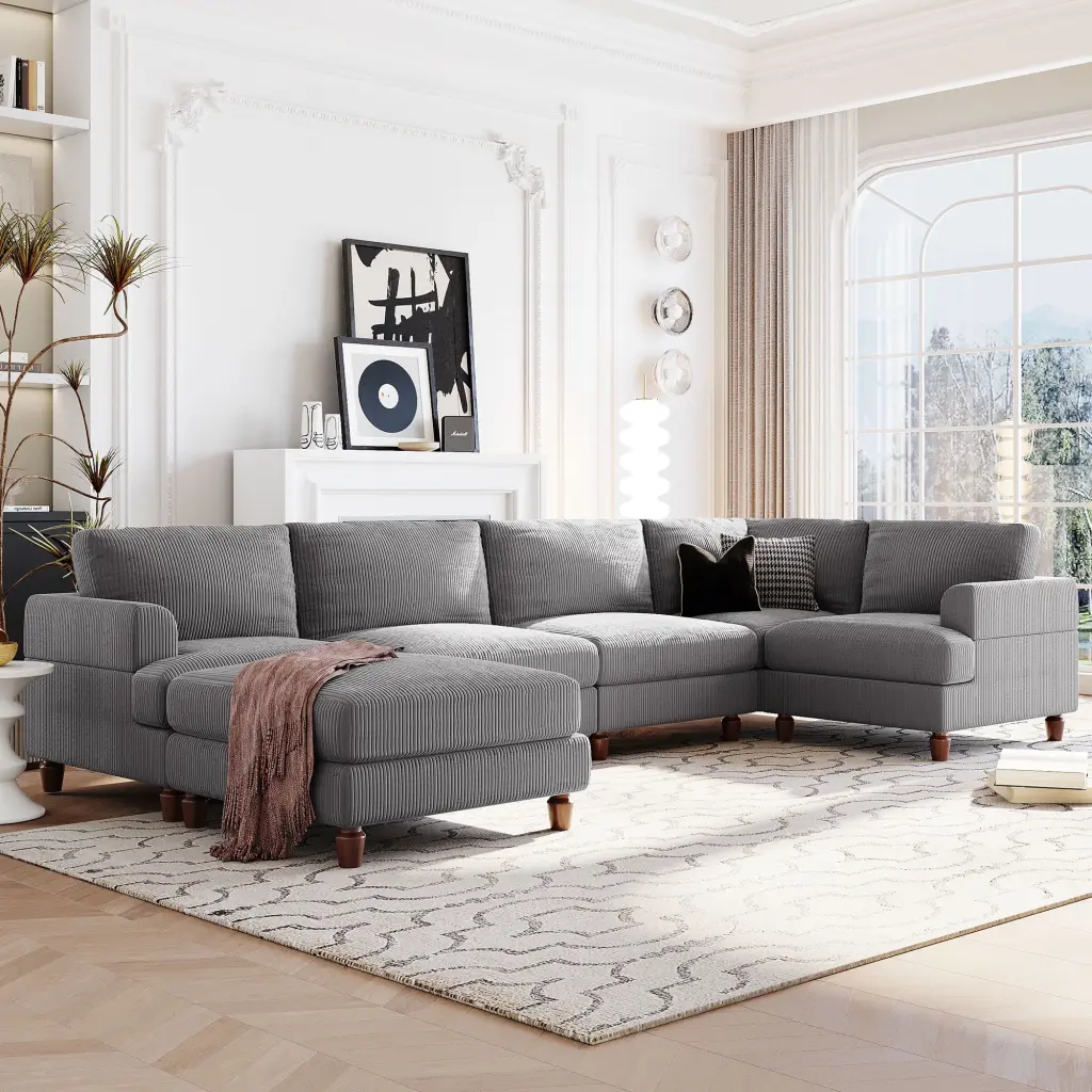 CoSoTower Modular Sectional Sofa Ottoman L Shaped Corner Sectional Living Room or Office