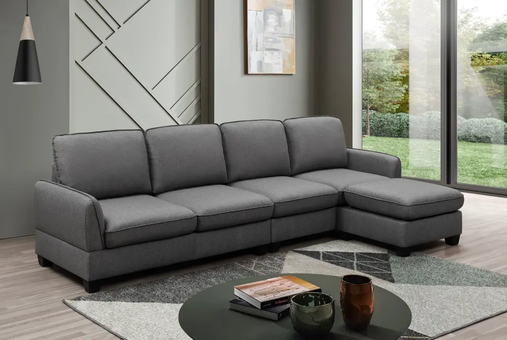 LIKKEI L-Shape Sectional Sofa Living Room Modern and Upholstered Design Couch Home Office and Compact Spaces Weight Capaci...