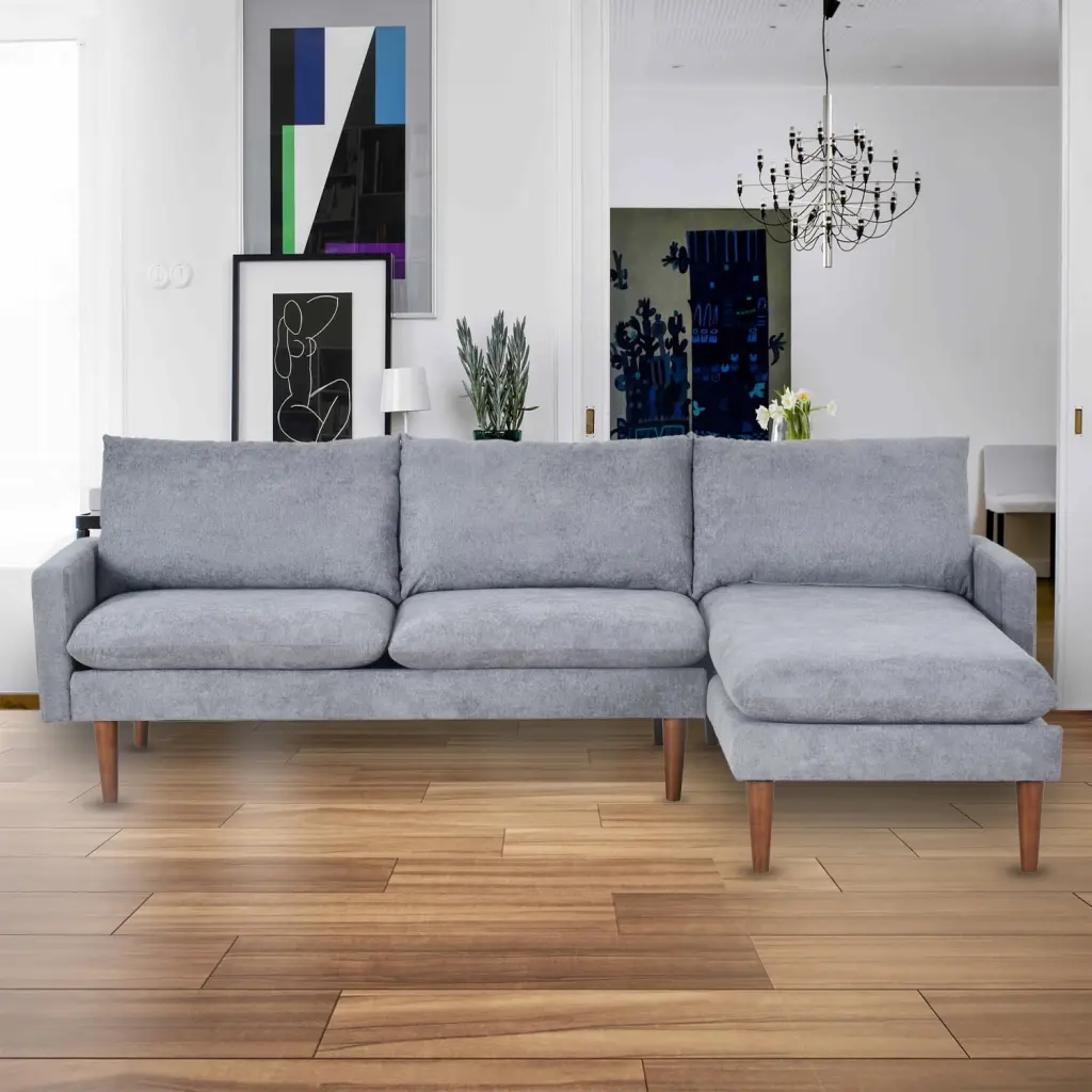 Miekor L-Shaped Sofa Padded Cashmere Multi-functional Design