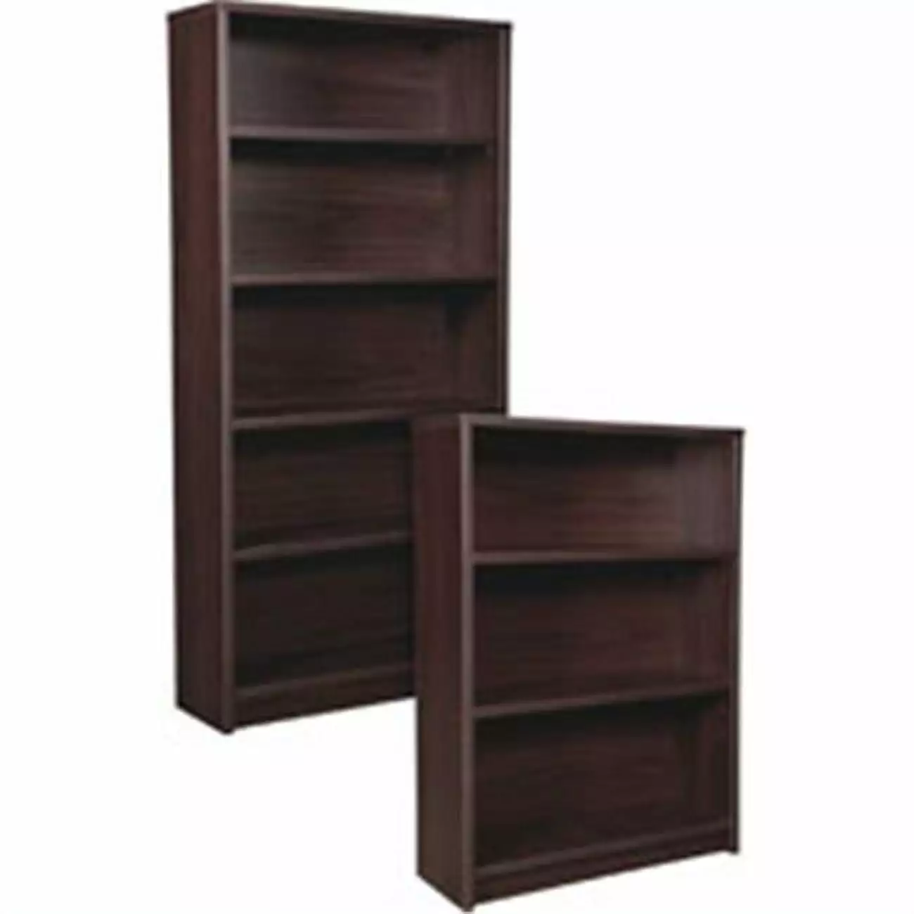 Prominence Laminate Bookcase Espresso Finish 4 Shelf Storage Unit Newestedition