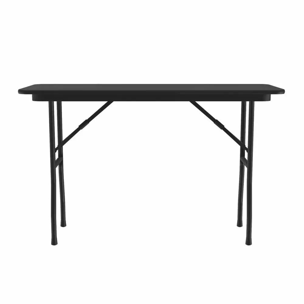 Correll CF1848TF-07 Rectangular Laminate Top Folding Table Black Granite