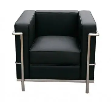 J & M Furniture Cour Italian Leather Chair Black J&M Furniture