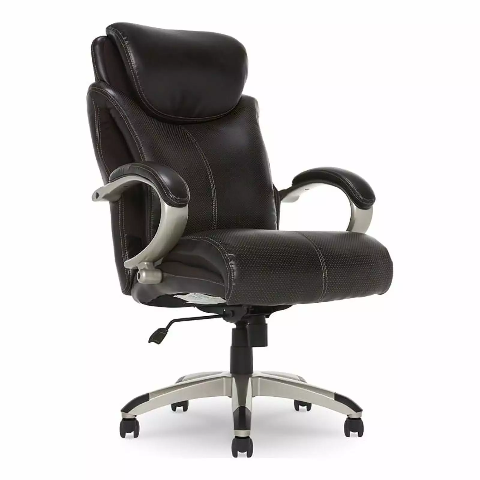 Scranton & Co Traditional Leather Executive Office Chair Brown - Classic Design Professional Spaces