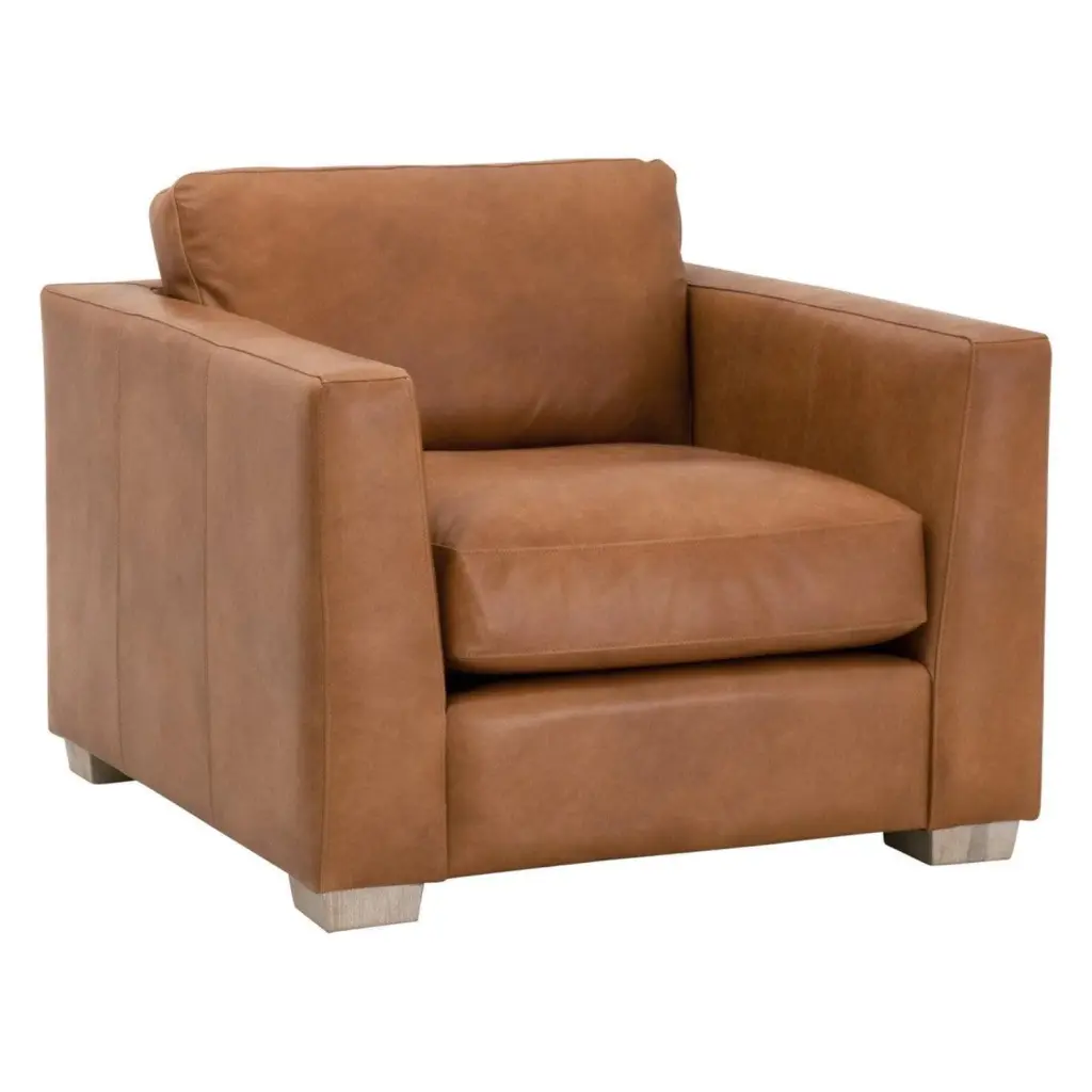 Star International Stitch & Hand Hayden Brown Leather Arm Sofa Chair