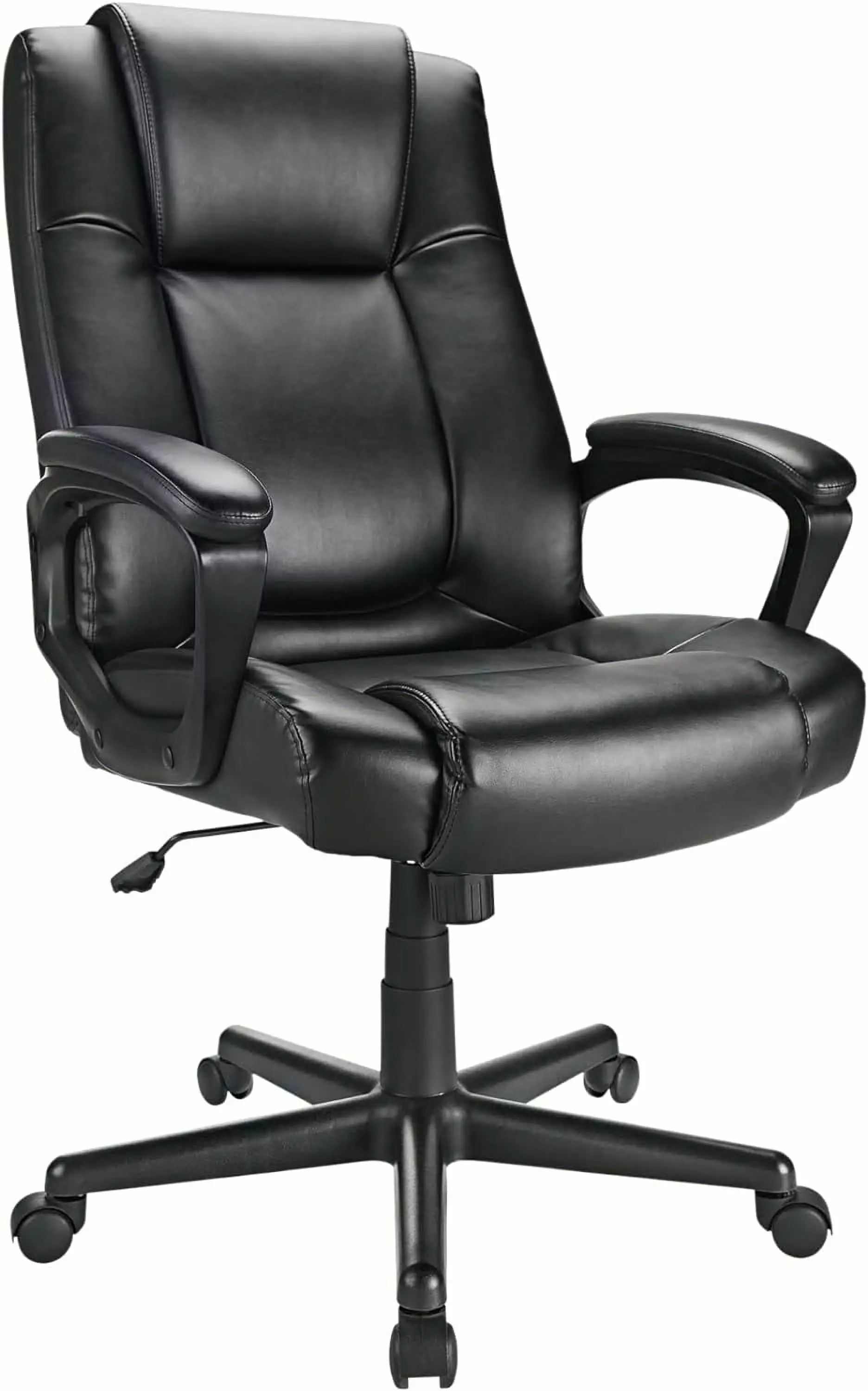 Hurston Bonded Leather High-Back Executive Chair Black BIFMA Compliant WYD