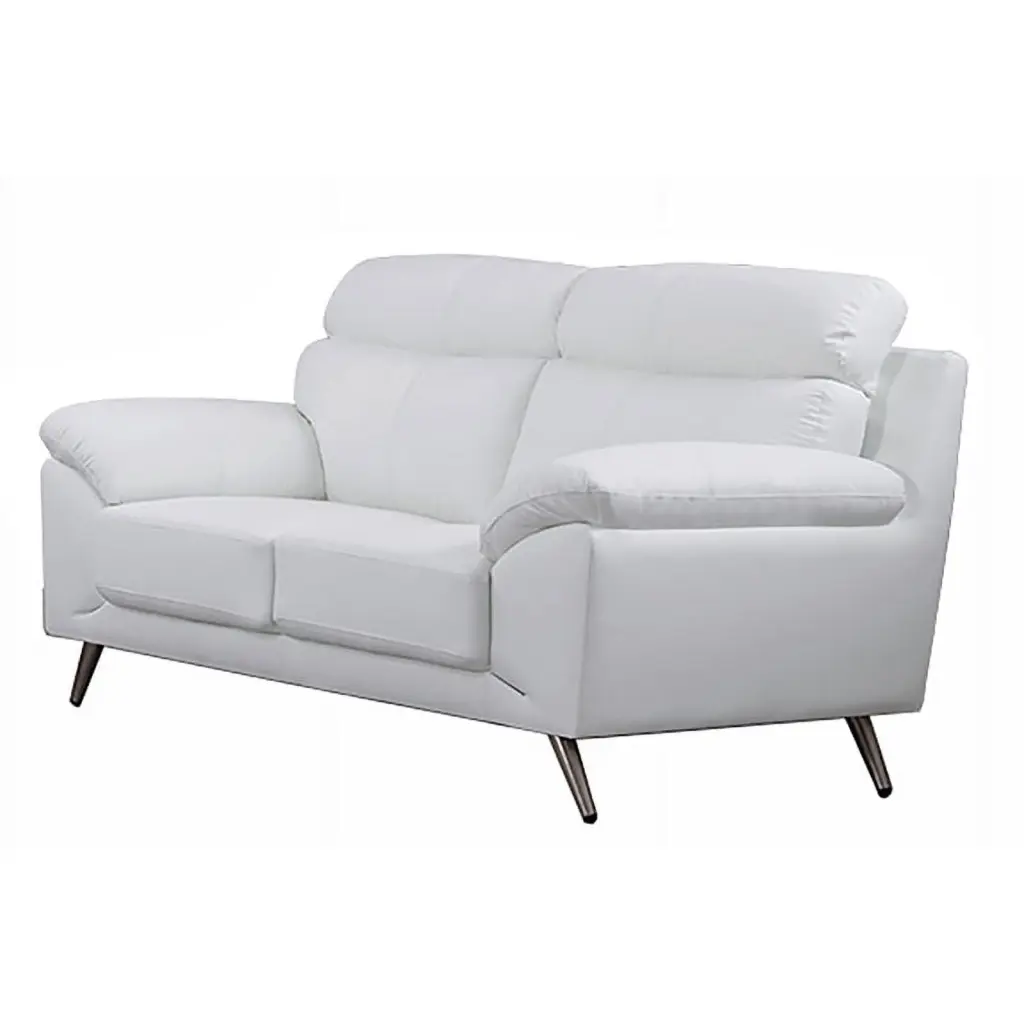 American Eagle Furniture Top Grain Leather Loveseat White - Premium Quality Sofa Living Room