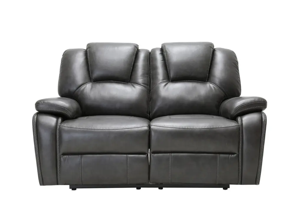 40 Contemporary Grey Leather Loveseat Modern Living Room HomeRoots