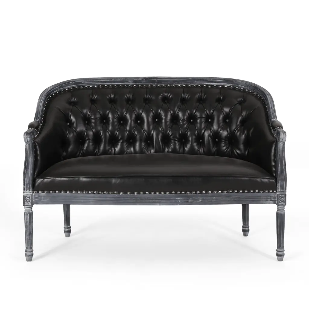 Modern PU Leather Loveseat Sofa Living Room and Garden Thezne