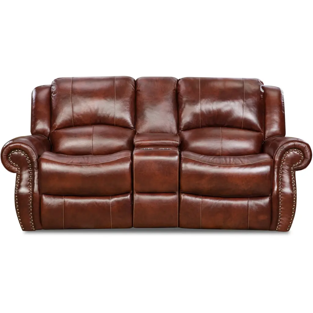 Cambridge Telluride Leather Double Reclining Loveseat Oxblood