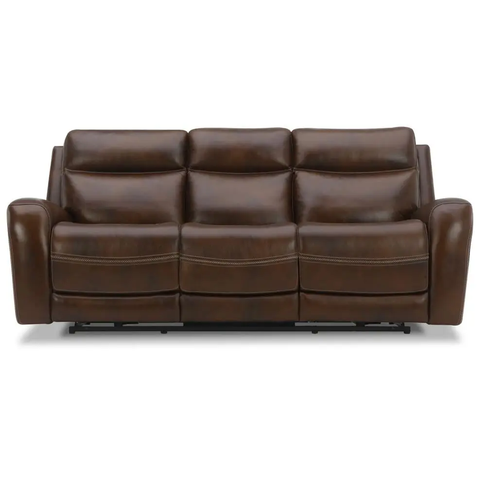 Liberty Furniture Blair Transitional Leather Power Reclining Sofa Brown - Comfortable and Stylish