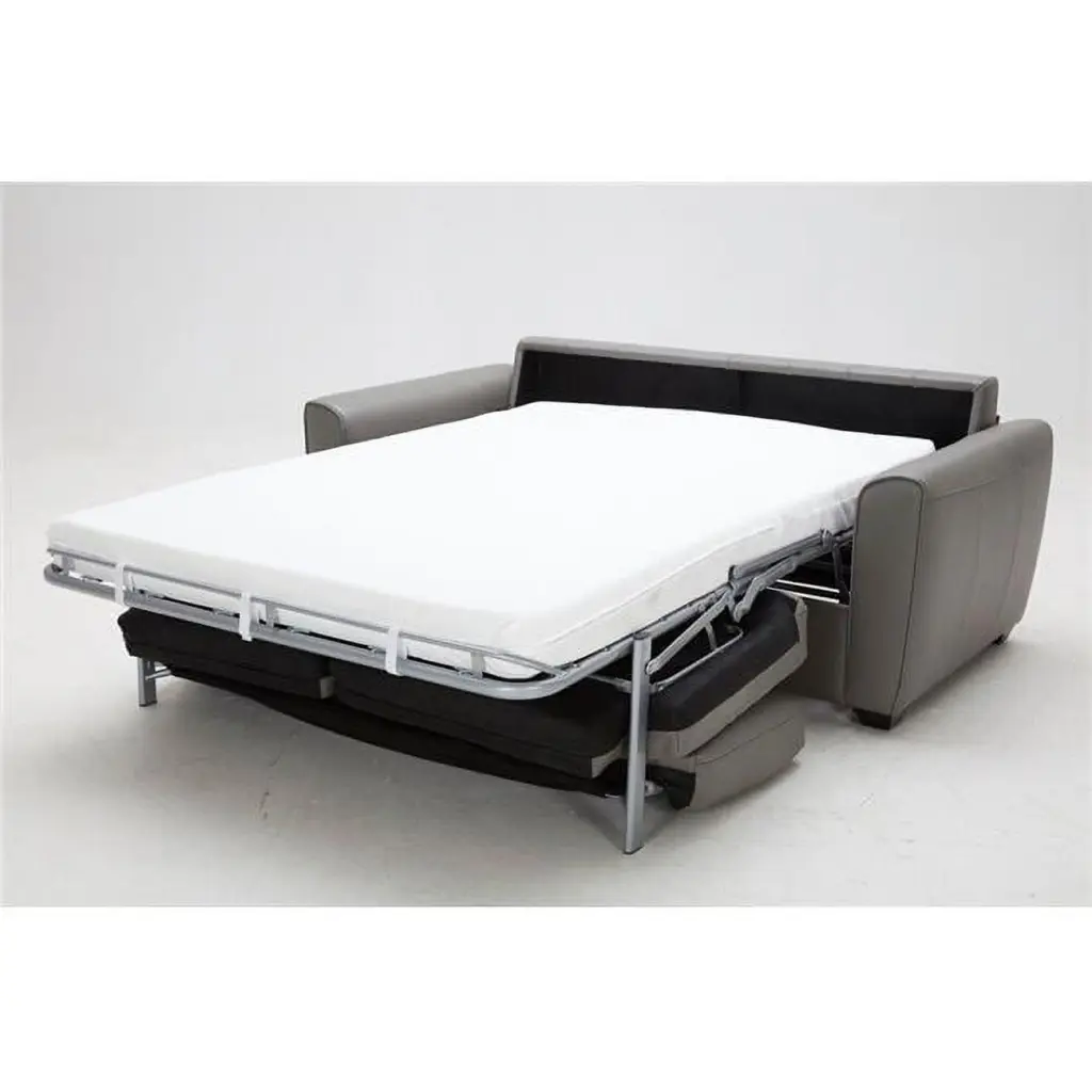 J & M Furniture Jasper Sofa Bed Grey Leather Convertible Design J&M Furniture