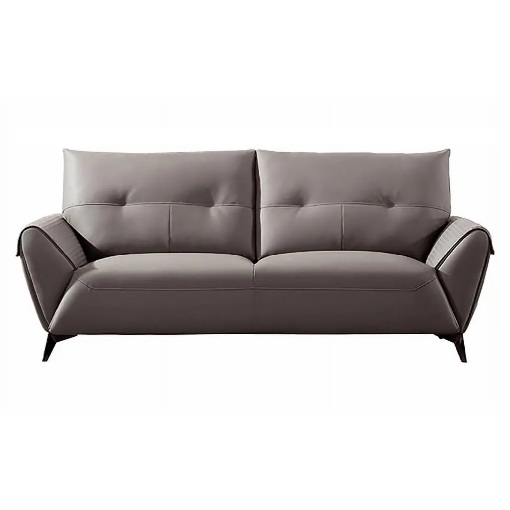 American Eagle Furniture Microfiber Leather Sofa Warm Gray - Modern Living Room Couch