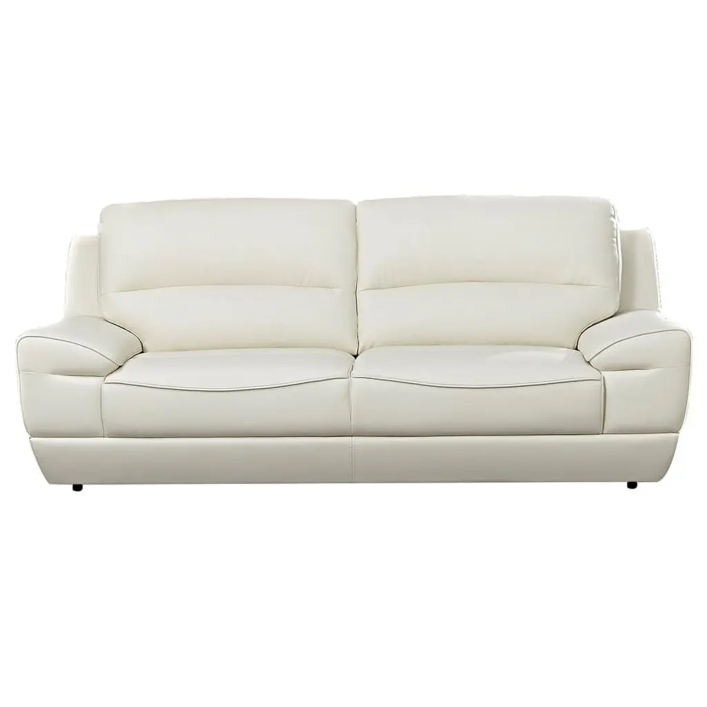 EK018 White Italian Leather Sofa Modern Living Room Furniture American Eagle Furniture