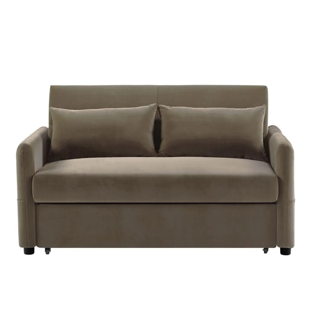 Leisure Loveseat Sofa Living Room Comfortable Seating 2 Pillows Mydepot