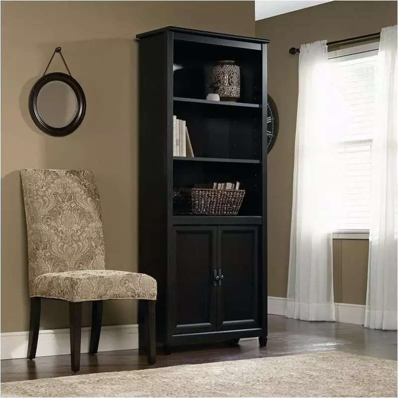 Pemberly Row Library Bookcase Estate Black